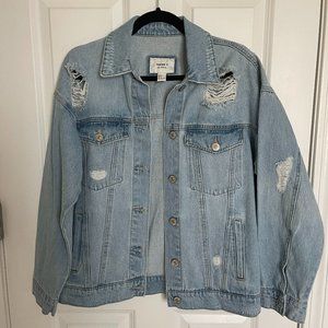 Forever 21 Distressed Denim Jacket